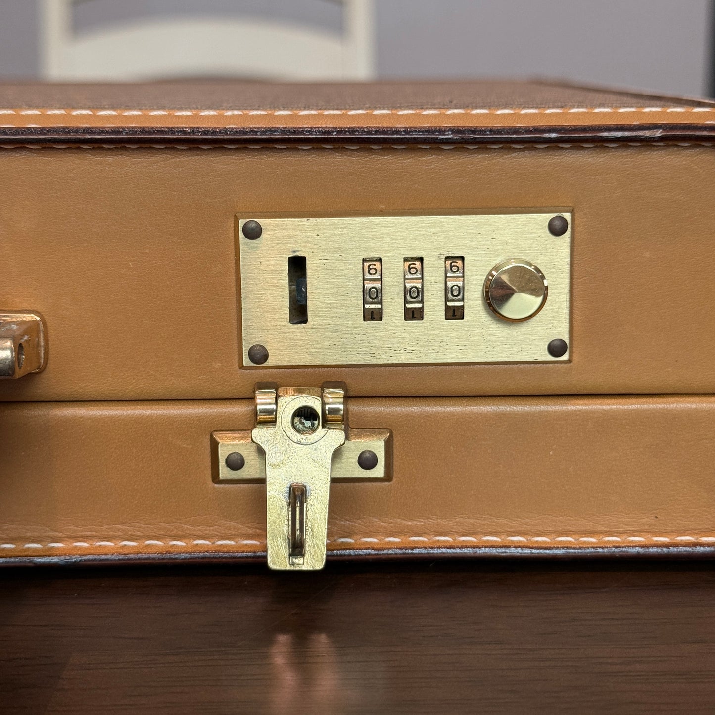Beige/Brown Micro GG Hard Briefcase