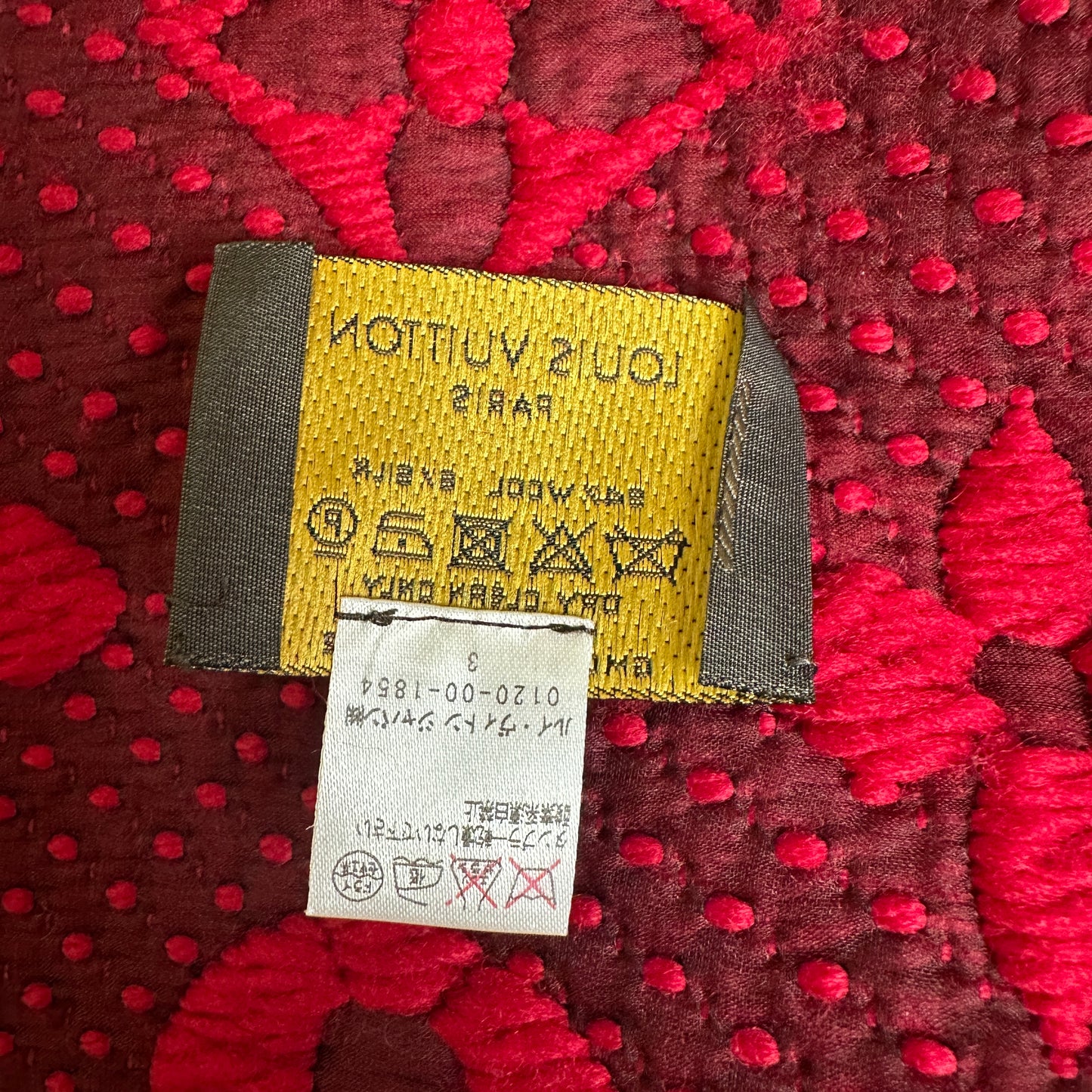 Louis Vuitton Logomania Scarf Red