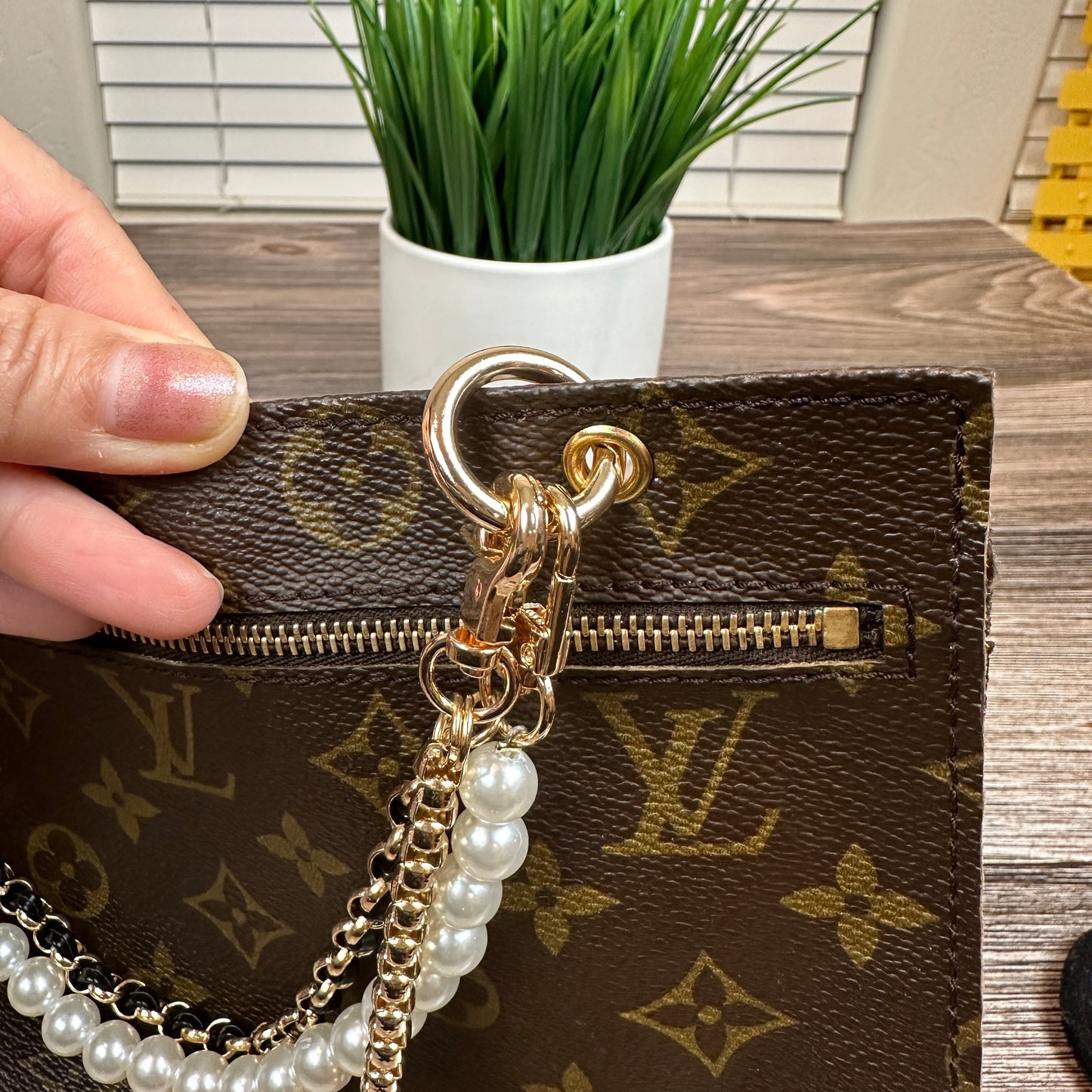 Louis Vuitton Randonnee Pouch Converted to Crossbody Clutch