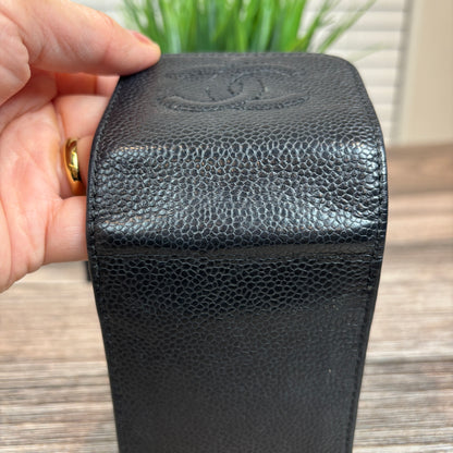 Chanel Vintage Caviar Cigarette Case Black
