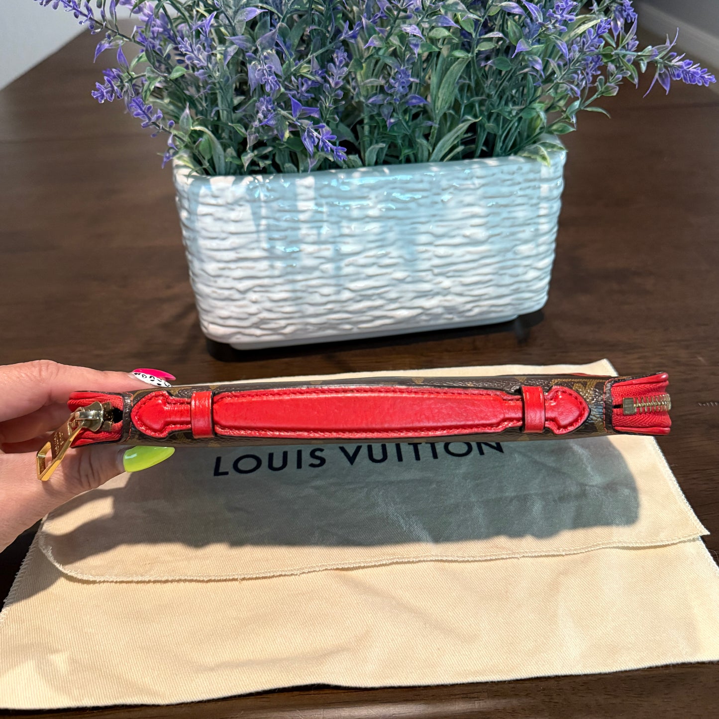 Daily Organizer Clutch Wallet in Cherry Red