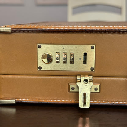 Beige/Brown Micro GG Hard Briefcase