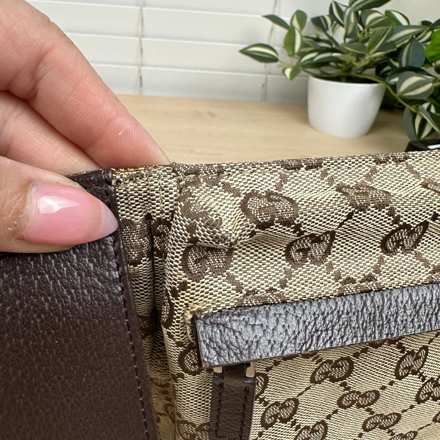 Gucci GG Original Canvas Belt Bag Dark brown