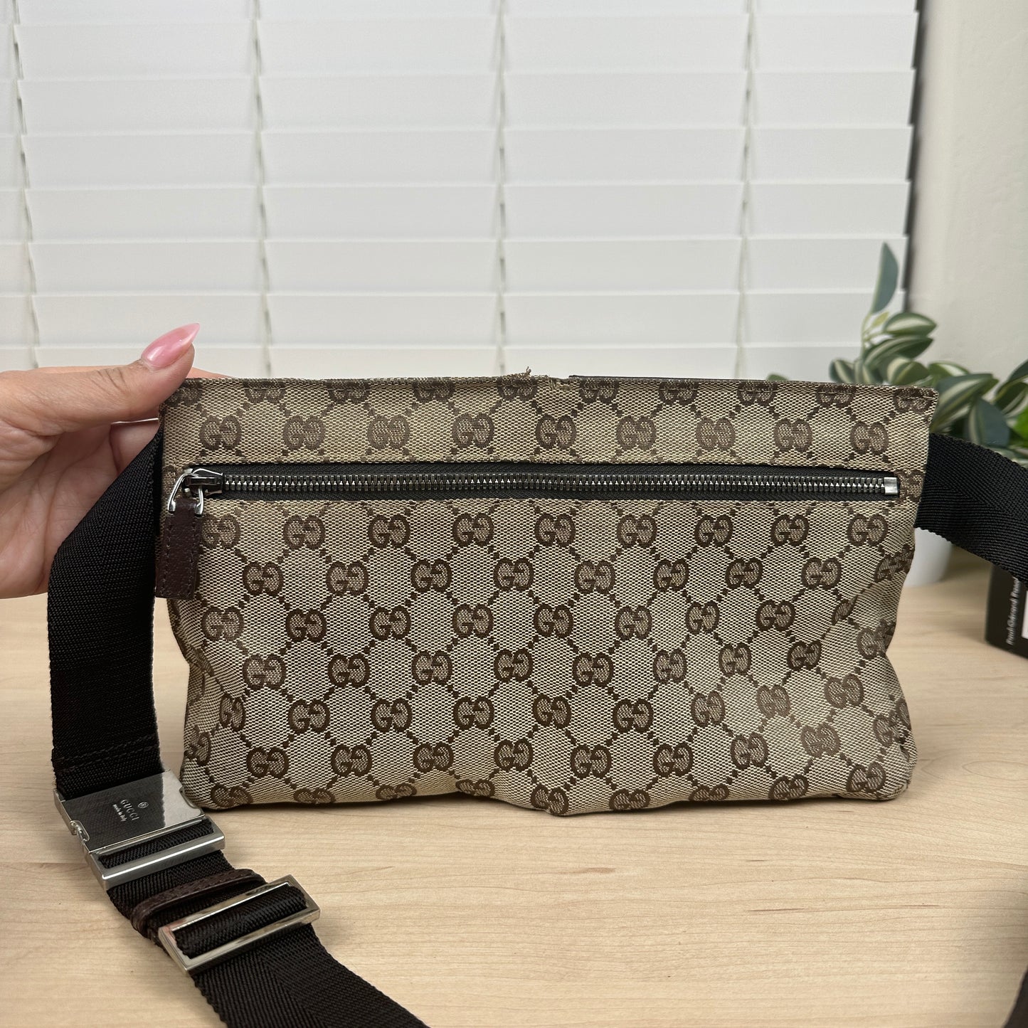 Gucci GG Original Canvas Belt Bag Dark brown