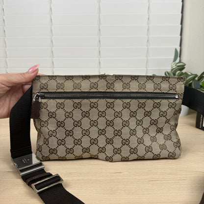Gucci GG Original Canvas Belt Bag Dark brown