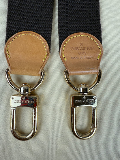 Brown Adjustable Webbed Strap – Vachetta & Gold-Tone Hardware