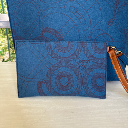 Hermes Blue Karimi MM Tote