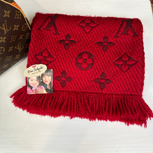 Louis Vuitton Logomania Scarf Red