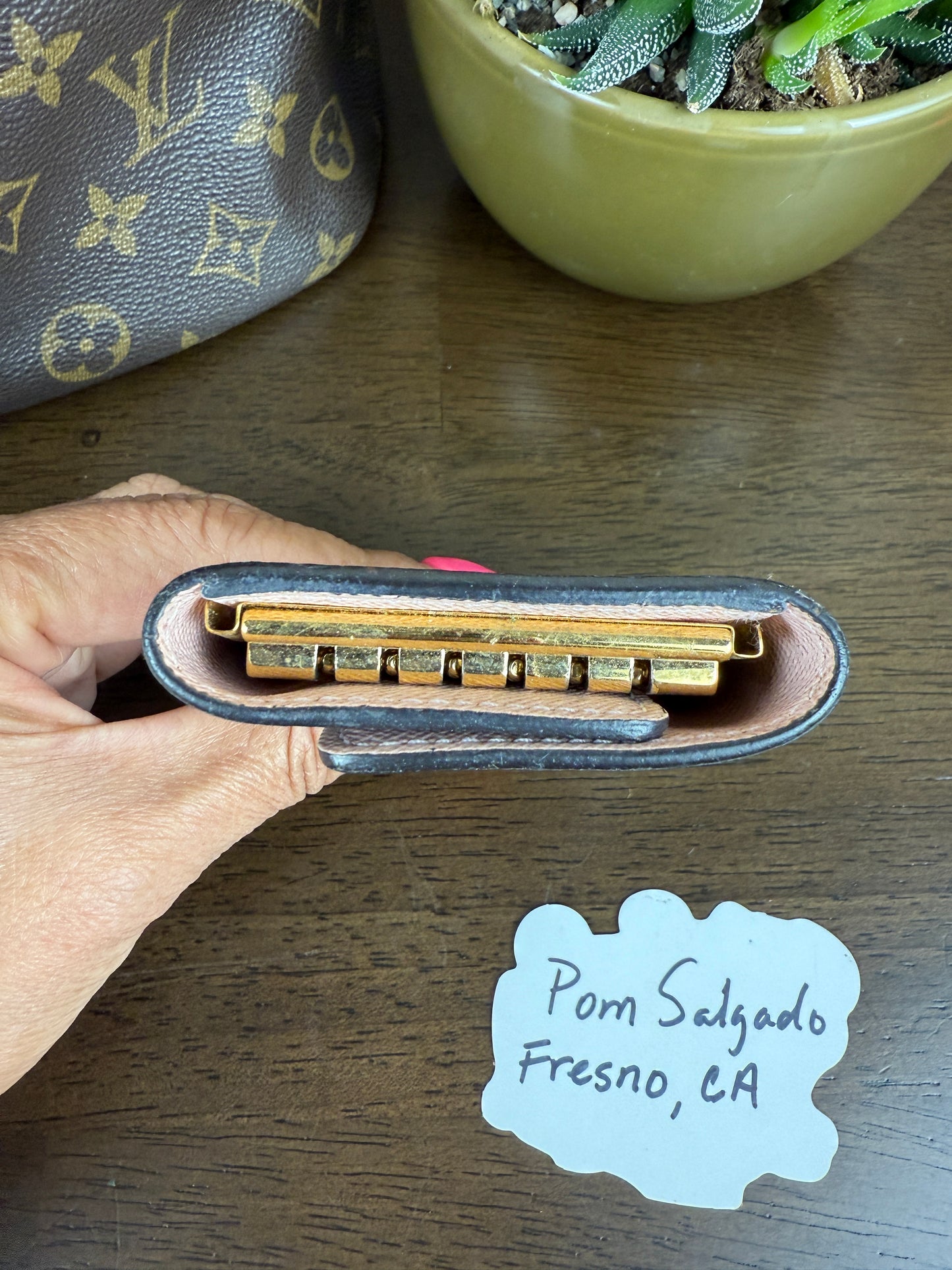 Damier Ebene 6-Ring Key Holder Rose Ballerine Pink