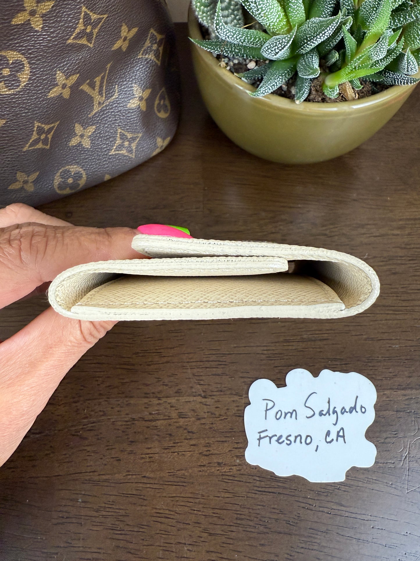 6-Ring Key Holder in Damier Azur