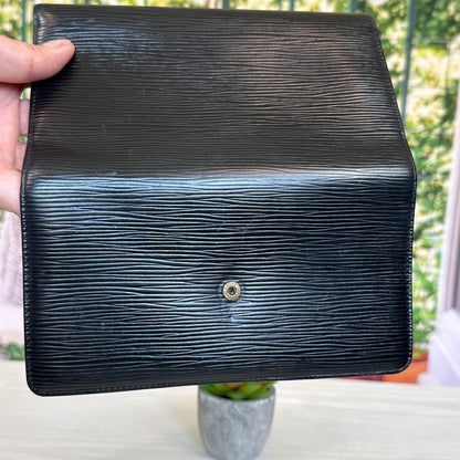 Louis Vuitton Black Epi Porte Tresor International Wallet