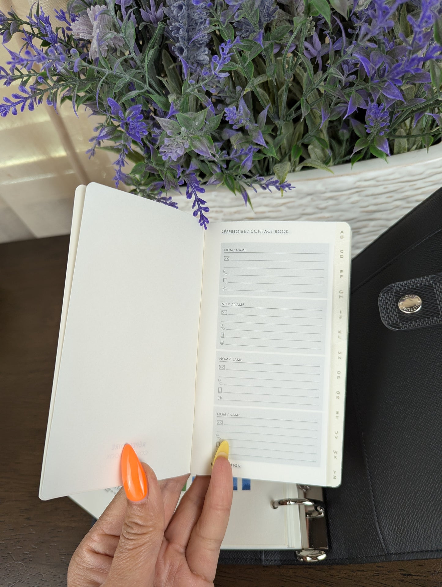 Damier Graphite Medium Ring Agenda