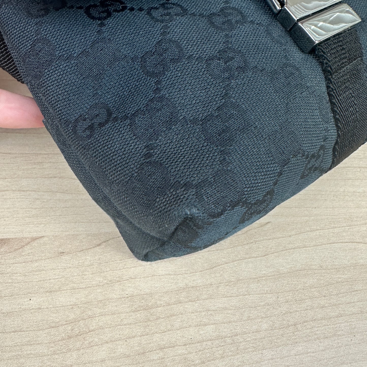 Gucci GG Web Buckle Belt Bag Black