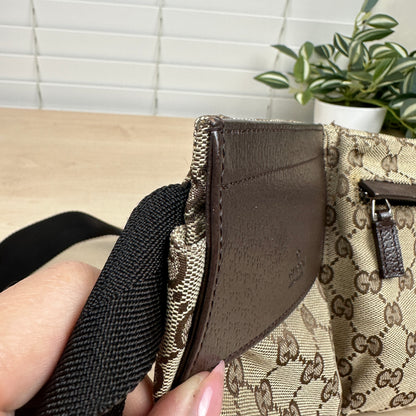 Gucci GG Original Canvas Belt Bag Dark brown