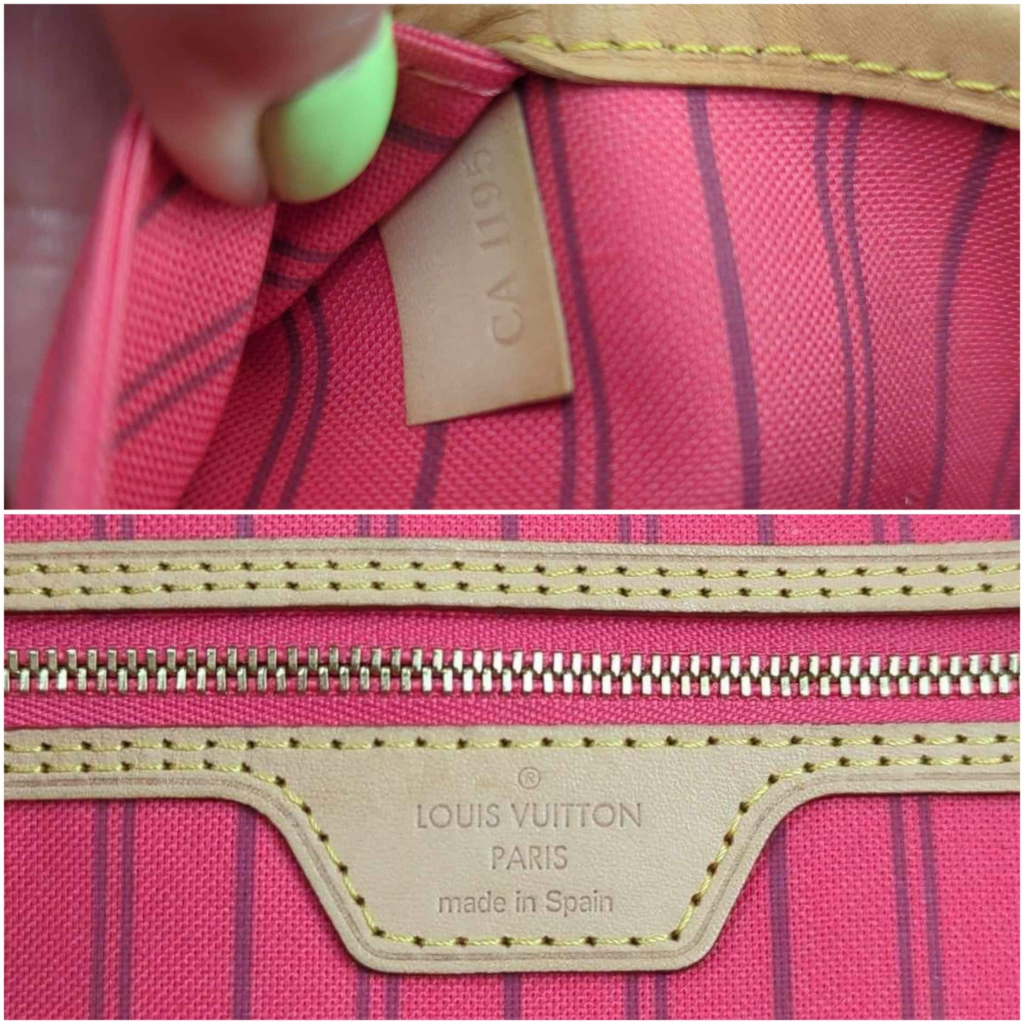 Louis Vuitton Limited Edition Grenade Pink V Neverfull MM