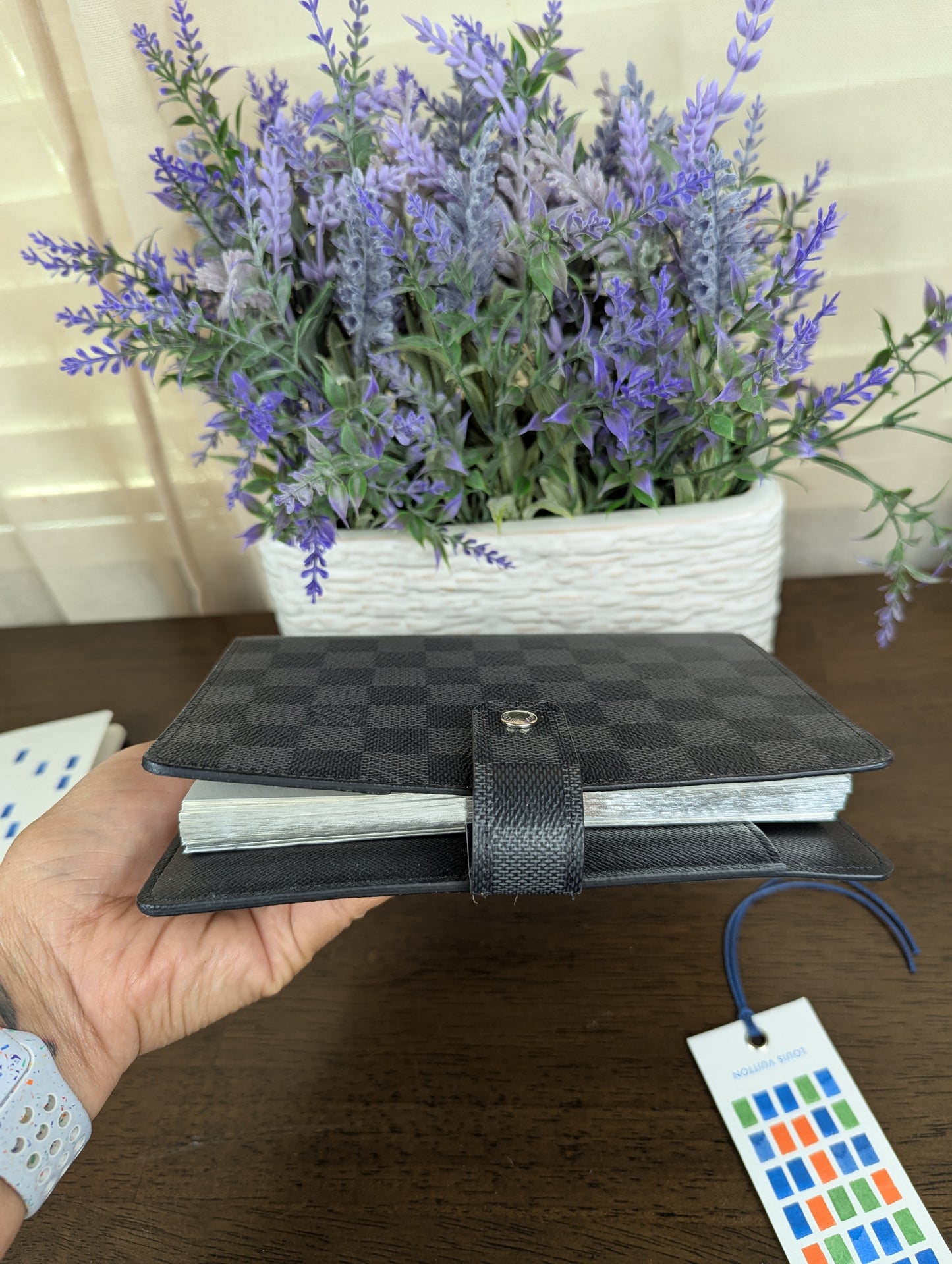 Damier Graphite Medium Ring Agenda