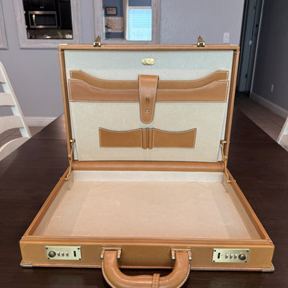 Beige/Brown Micro GG Hard Briefcase