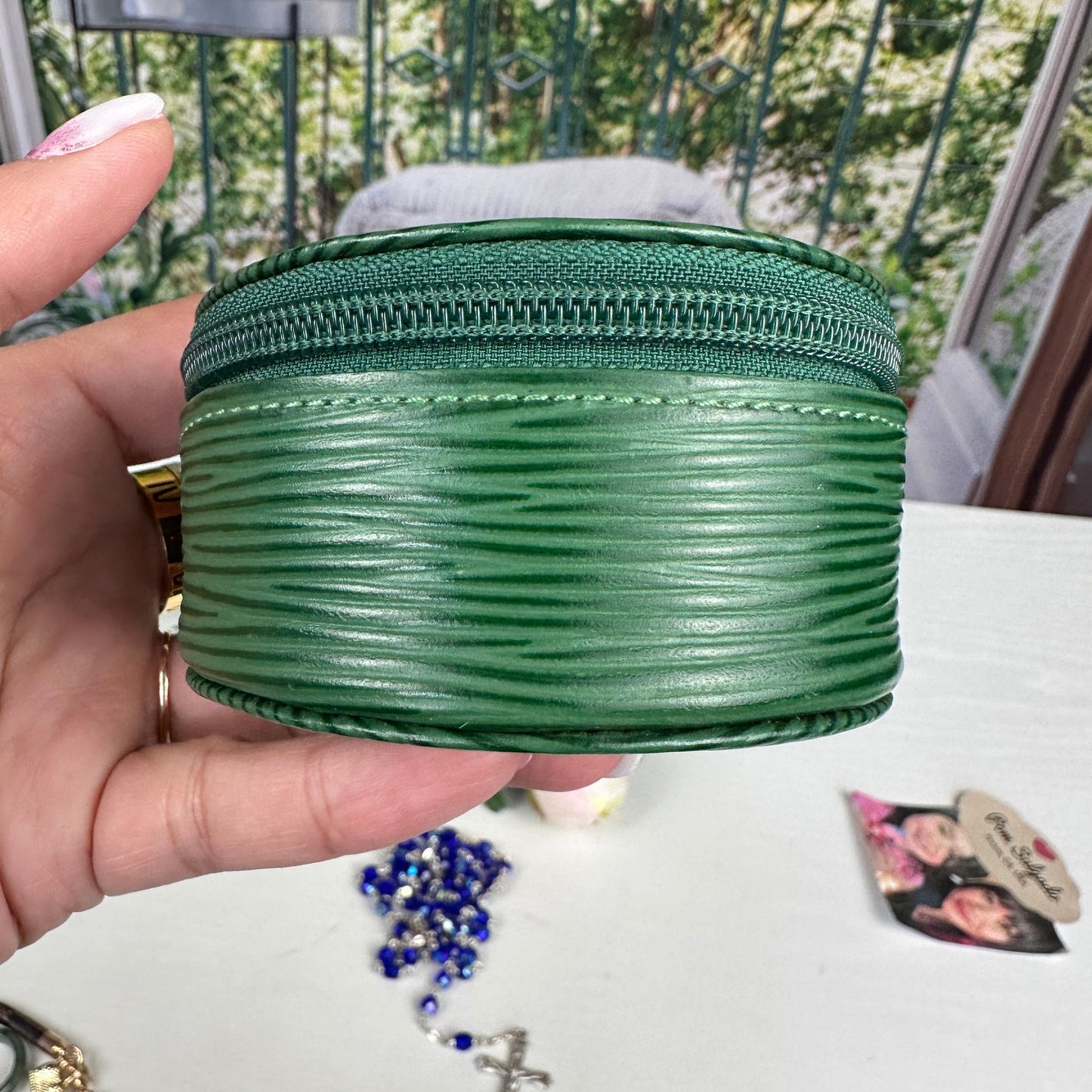 Louis Vuitton Jewelry Hard Case in Green Epi Leather