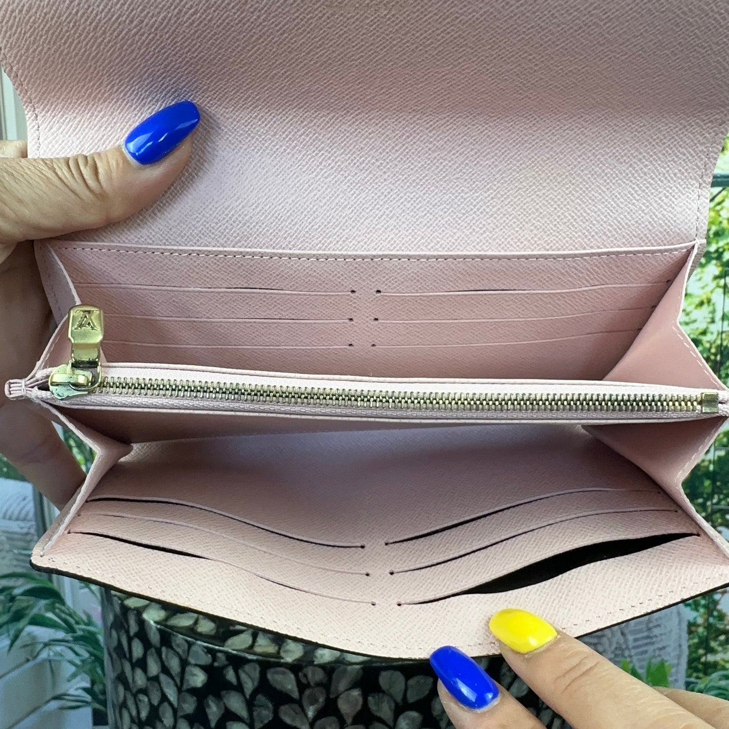 Louis Vuitton Damier Sarah Wallet Rose Ballerine