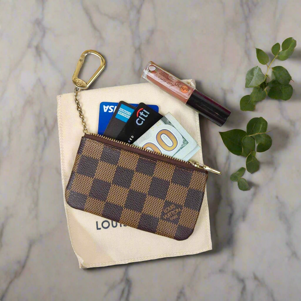 Louis Vuitton Damier Ebene Key Cles Pouch