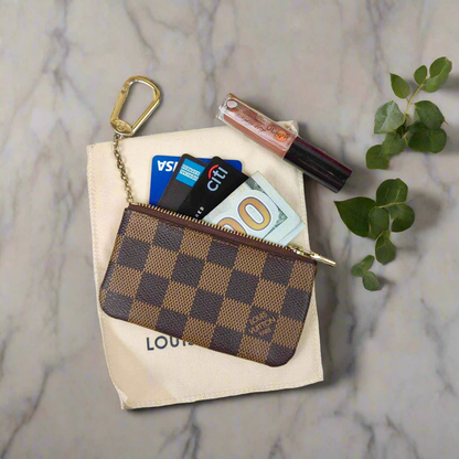 Louis Vuitton Damier Ebene Key Cles Pouch