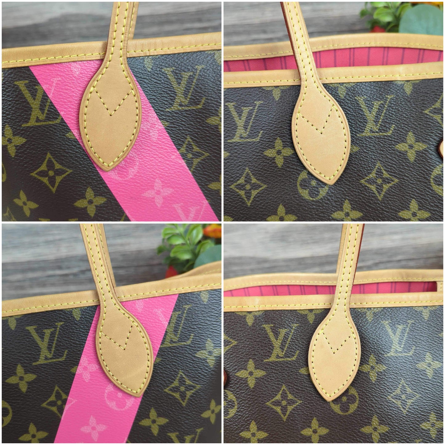Louis Vuitton Limited Edition Grenade Pink V Neverfull MM