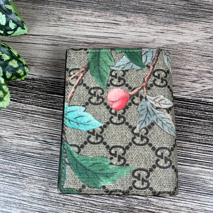 Supreme Monogram Tian Card Case Beige Multicolor Red
