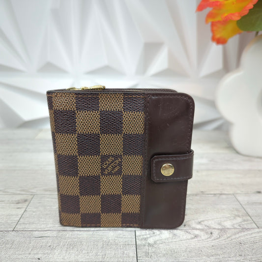 Louis Vuitton Damier Ebene Compact Bifold Zip Wallet