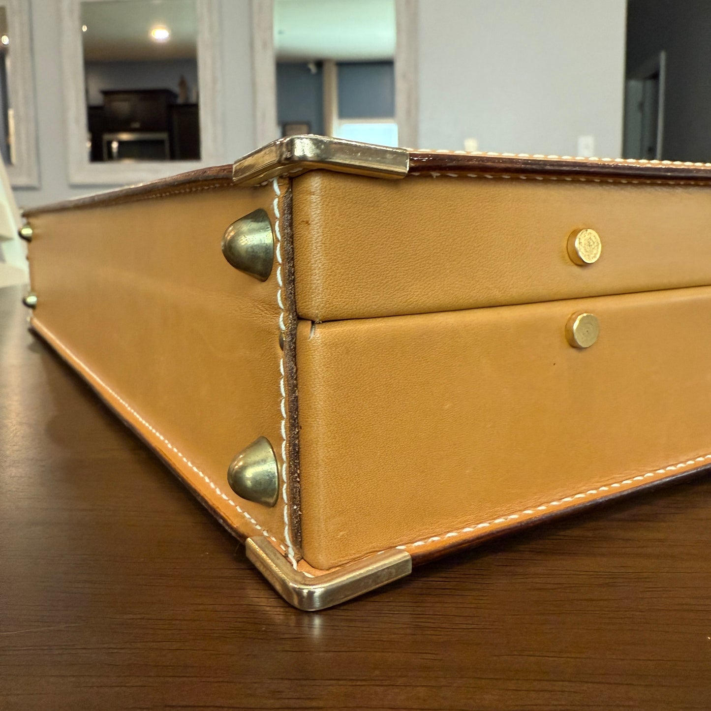 Beige/Brown Micro GG Hard Briefcase