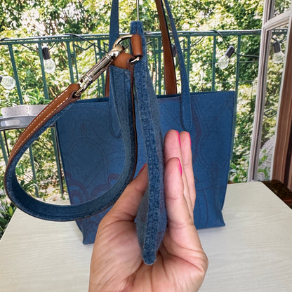 Hermes Blue Karimi MM Tote