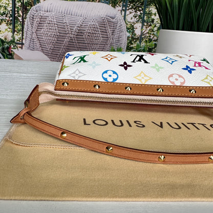 Louis Vuitton Murakami White Multicolor Pochette Accessories