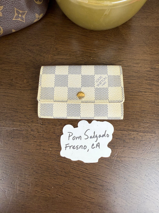 6-Ring Key Holder in Damier Azur