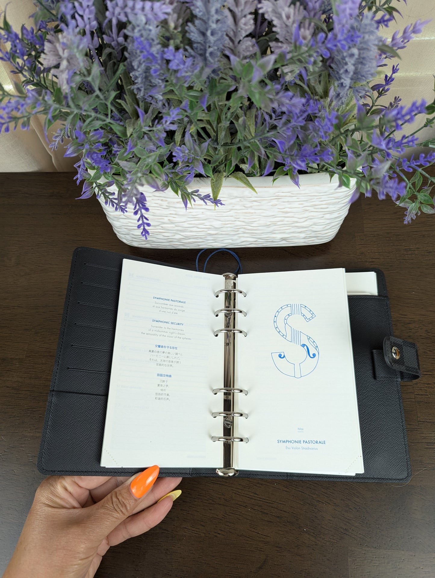 Damier Graphite Medium Ring Agenda