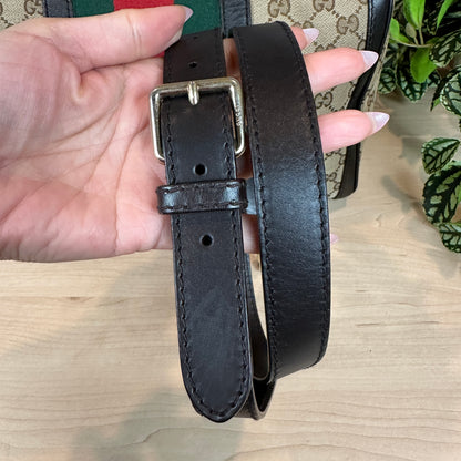Gucci Original GG Boston Vintage Web Dark Brown