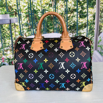 Louis Vuitton Murakami Black Multicolor Speedy 30