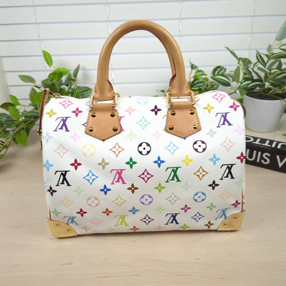 Louis Vuitton Murakami White Multicolor Monogram Speedy 30