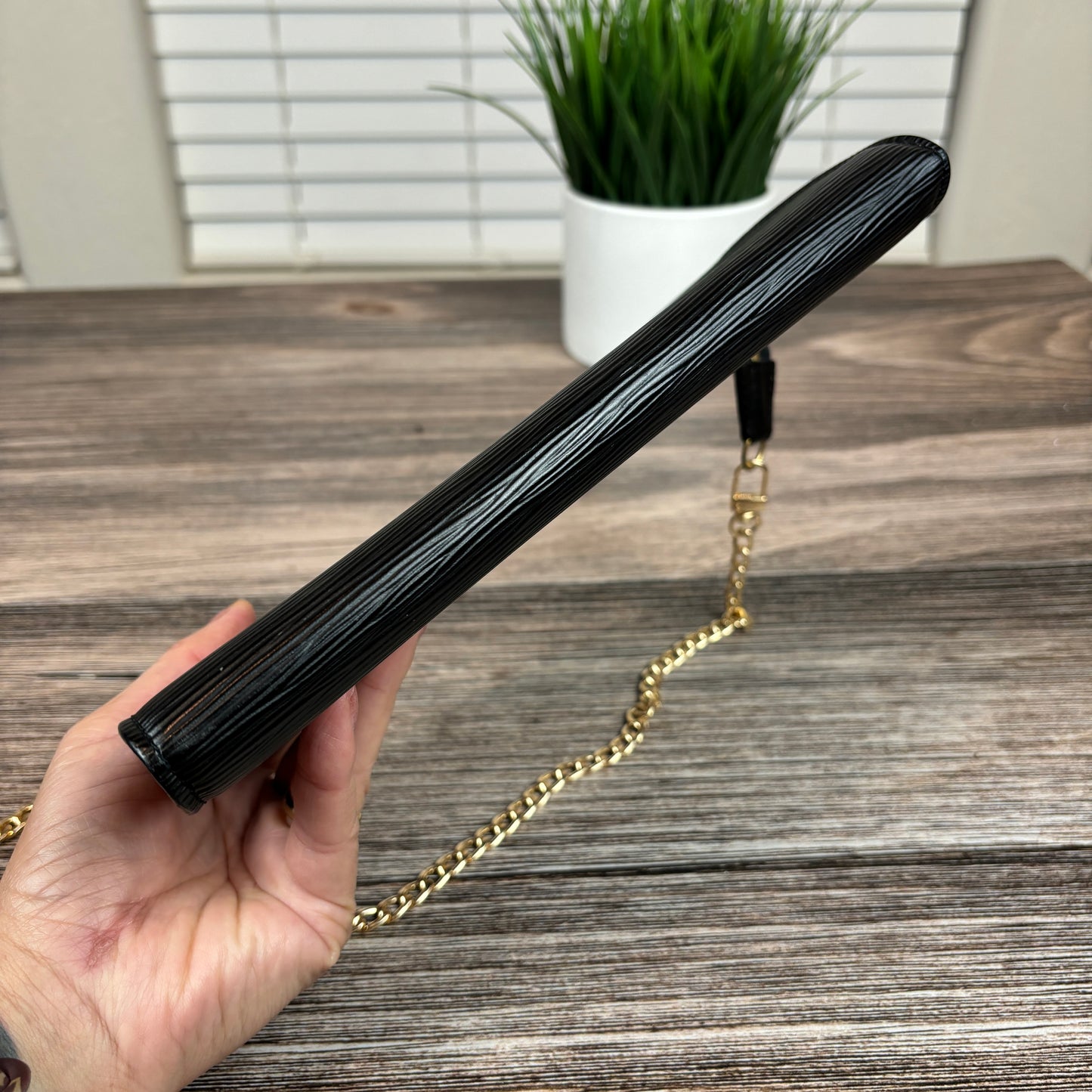 Louis Vuitton Black Epi Pochette Accessories