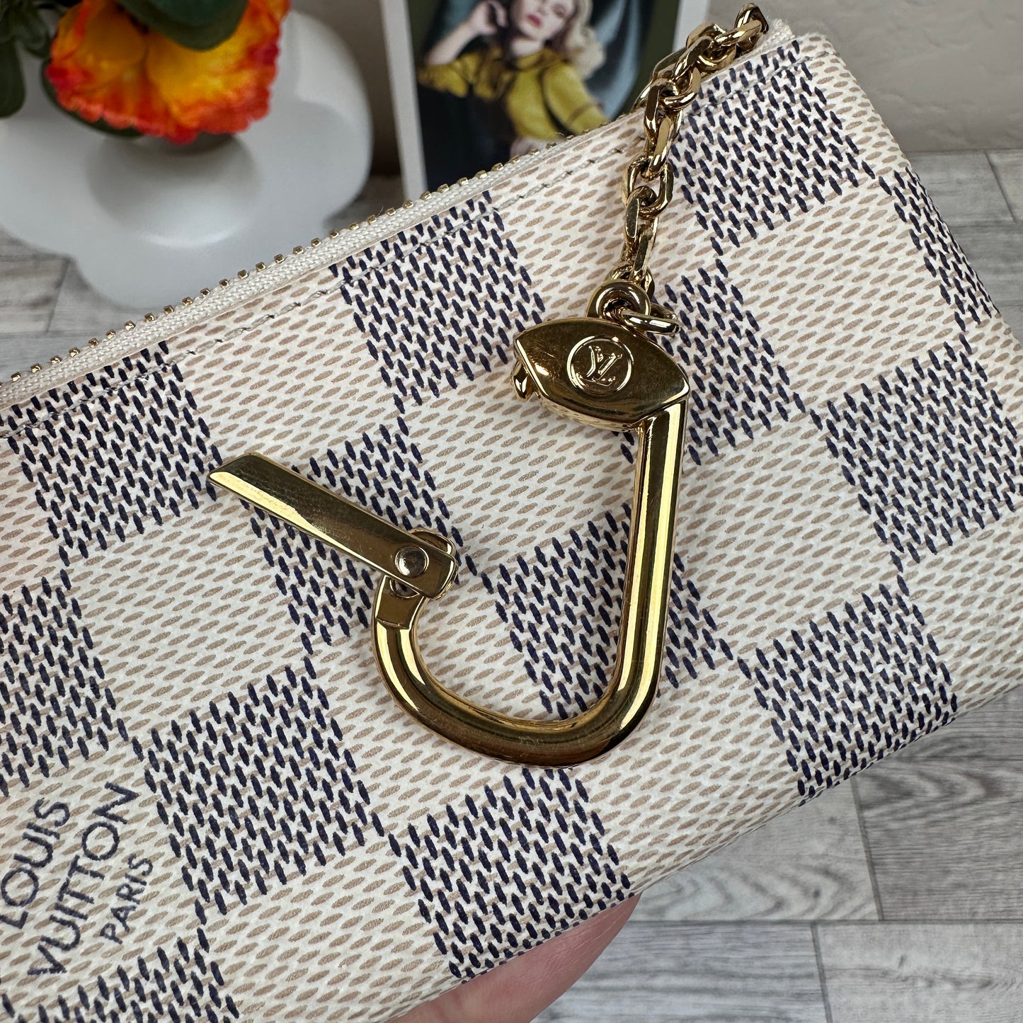 Louis Vuitton Damier Azur Key Cles Pouch