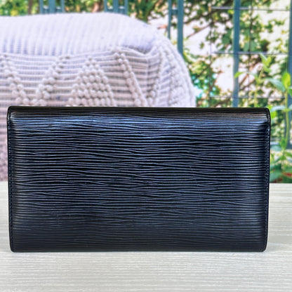 Louis Vuitton Black Epi Porte Tresor International Wallet