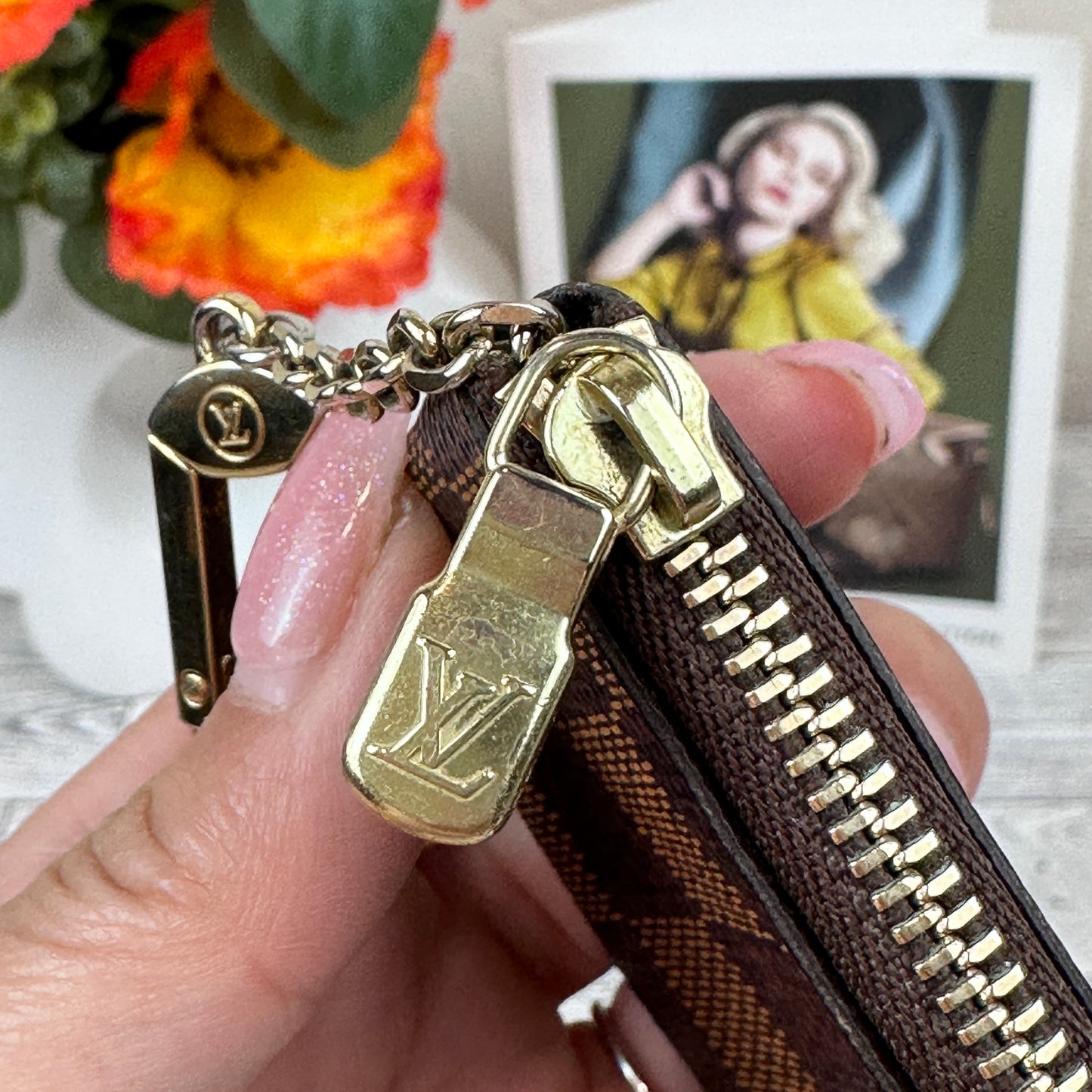 Louis Vuitton Damier Ebene Key Cles Pouch