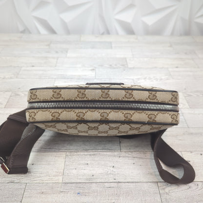 Gucci Original Monogram Belt Bag Dark Brown
