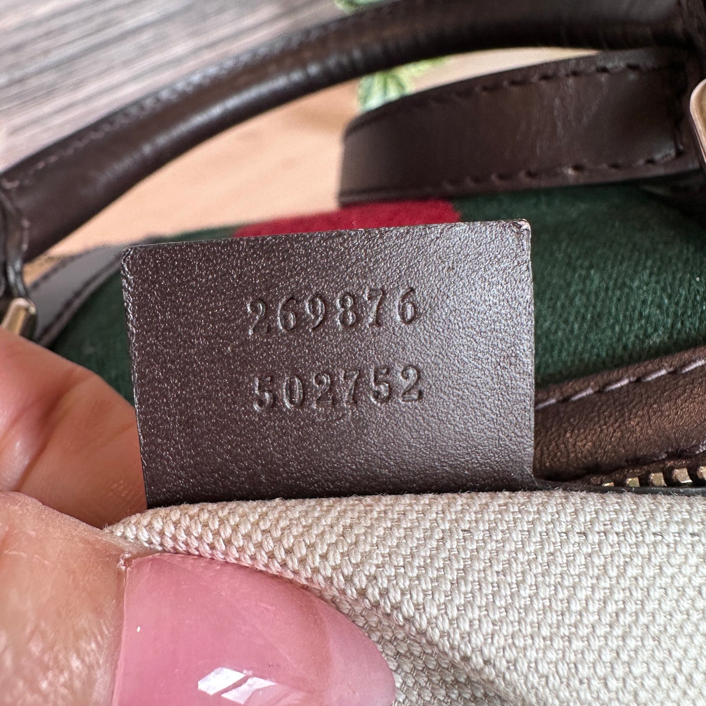 Gucci Original GG Small Boston Vintage Web Dark Brown