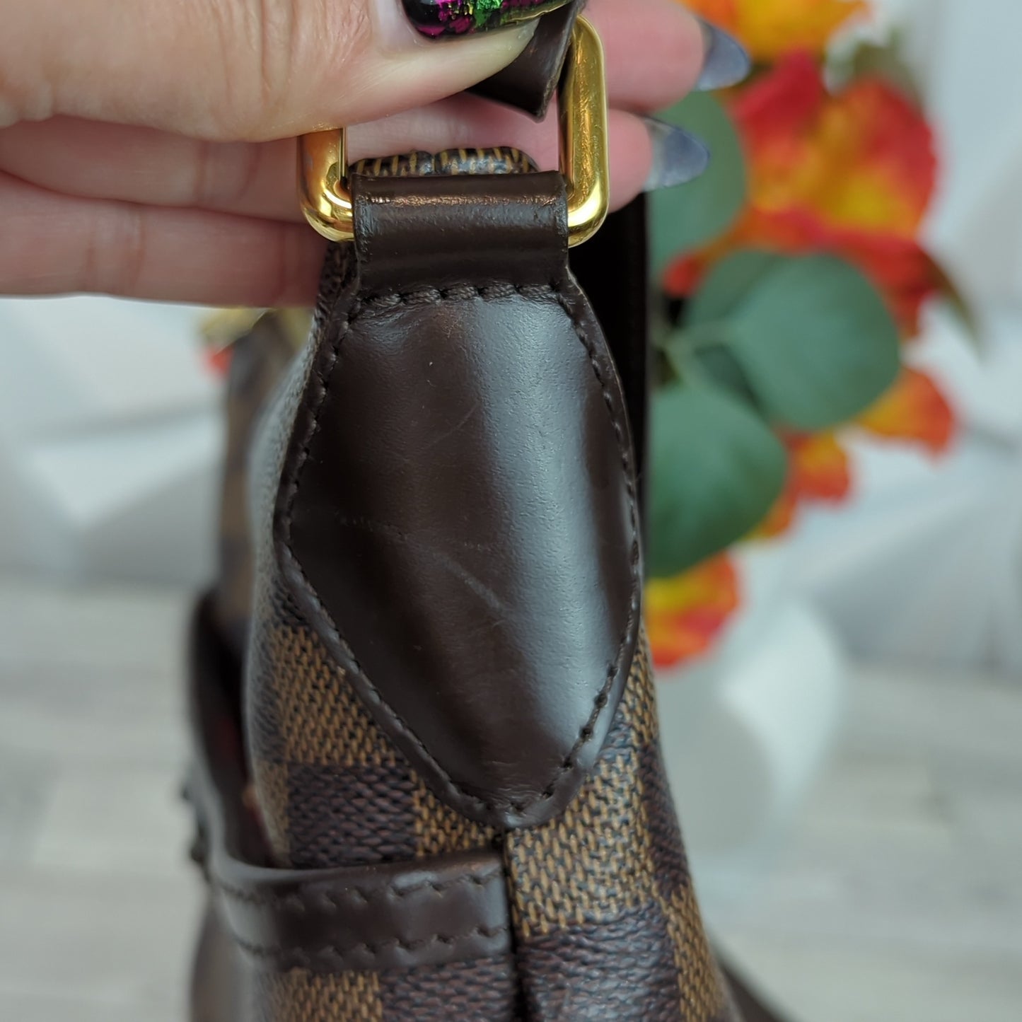 Louis Vuitton Damier Ebene Bloomsbury PM Crossbody Bag