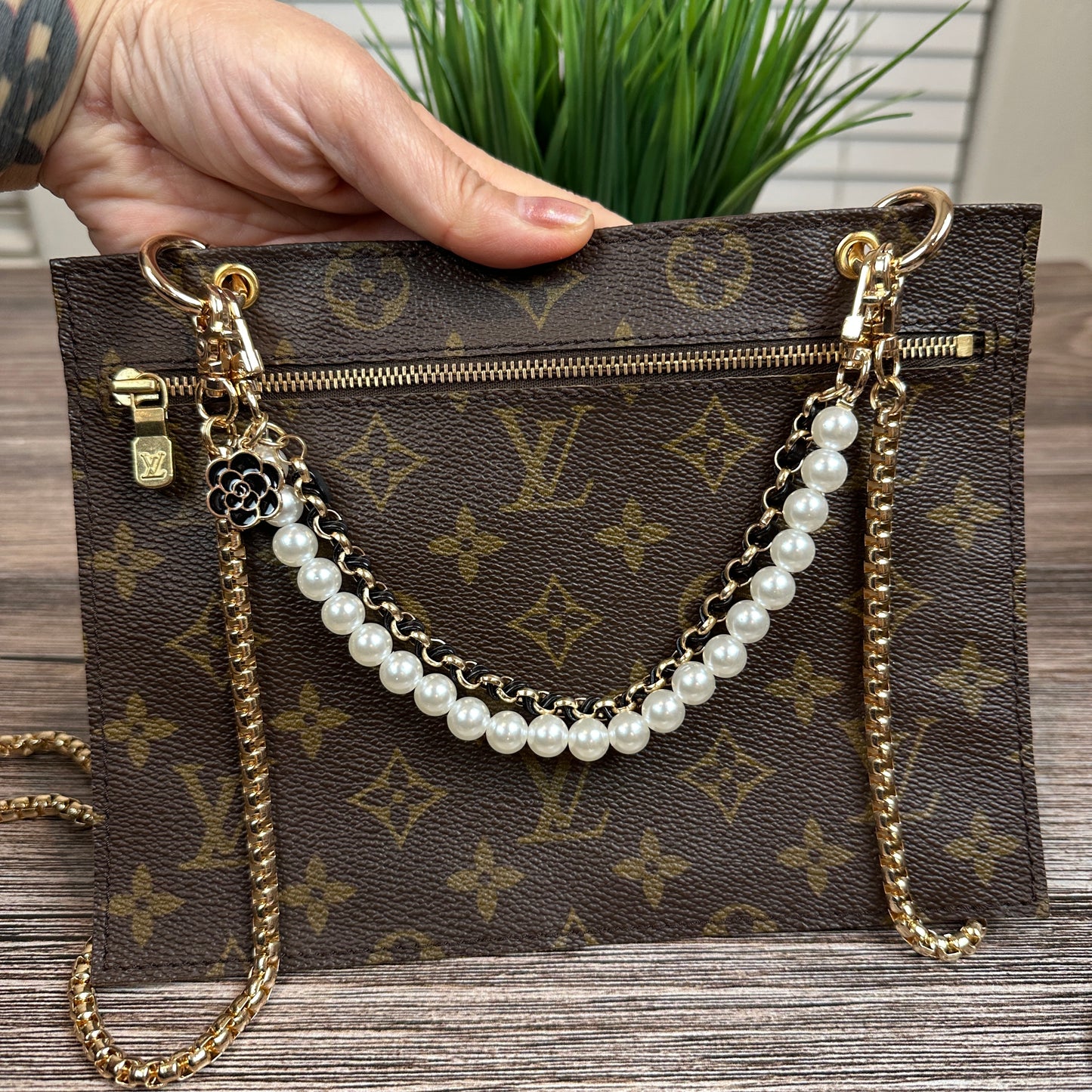 Louis Vuitton Randonnee Pouch Converted to Crossbody Clutch