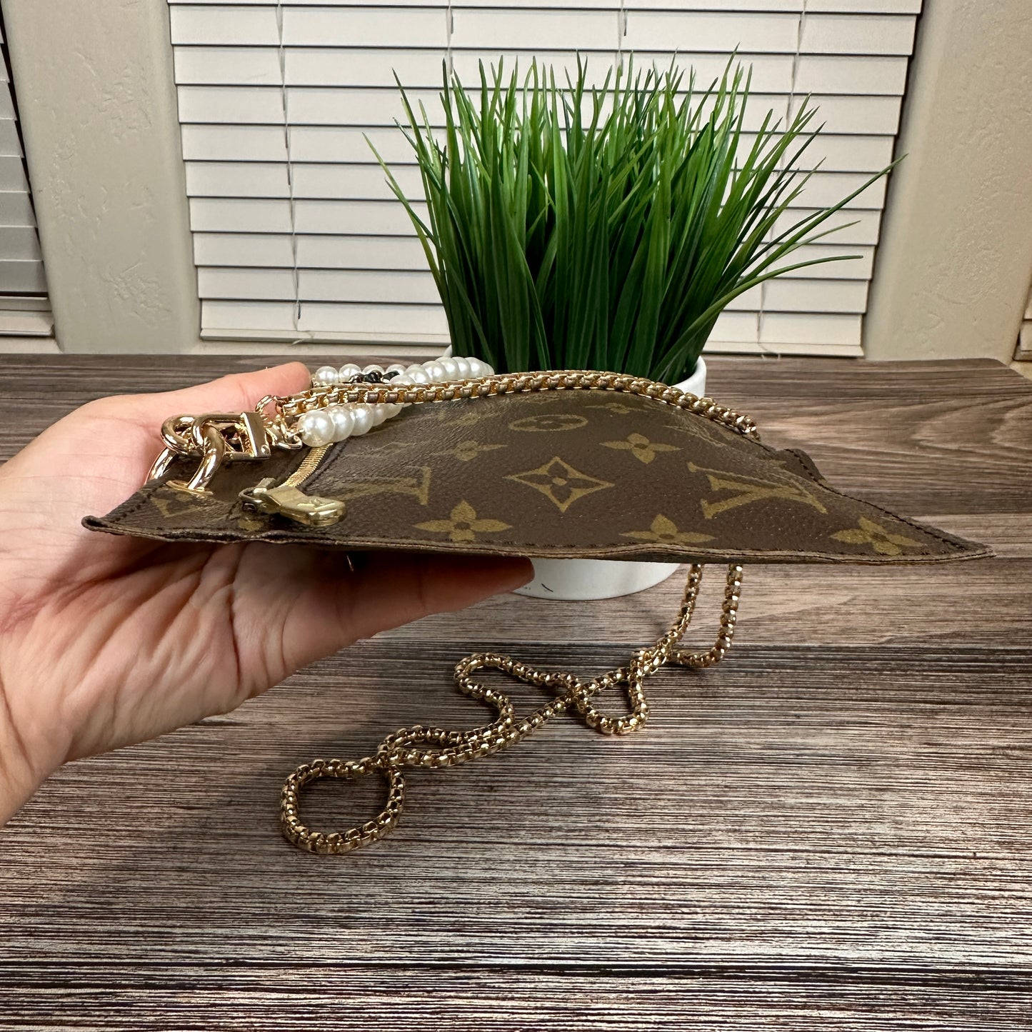 Louis Vuitton Randonnee Pouch Converted to Crossbody Clutch