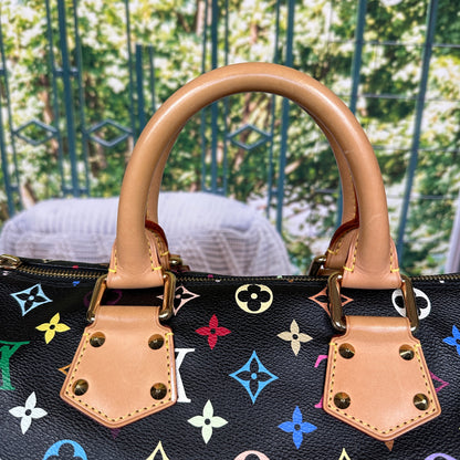 Louis Vuitton Limited Edition Murakami Black Multicolor Speedy 30
