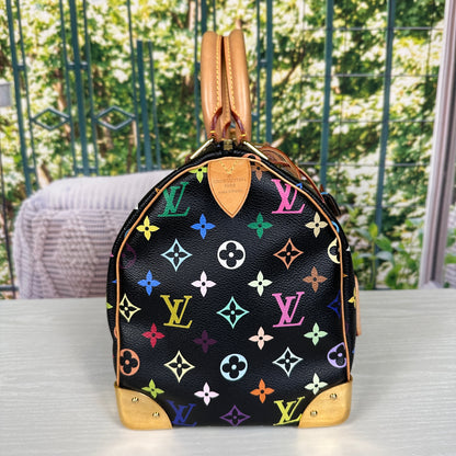 Louis Vuitton Limited Edition Murakami Black Multicolor Speedy 30