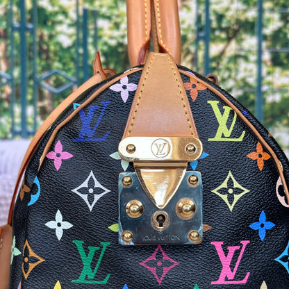 Louis Vuitton Murakami Black Multicolor Speedy 30