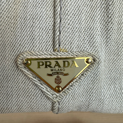 Prada 2-Way Denim Tote Bag