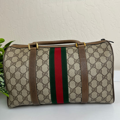 Gucci Vintage Supreme Sherry Boston Bag